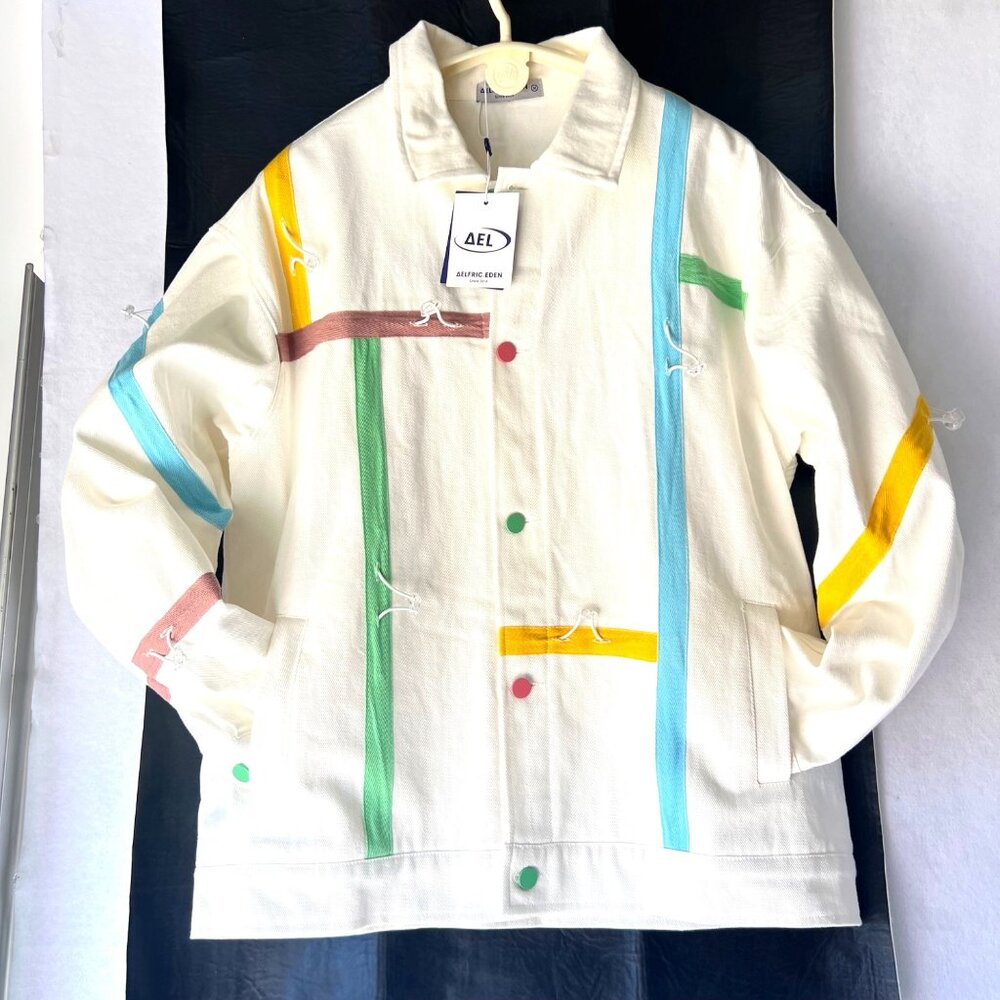 Aefric Eden Oversize Jacket Unisex Block Color Jacket Size Medium